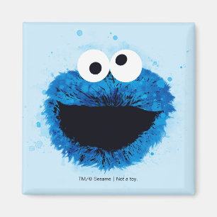Cookie Monster Watercolor Trend Magnet