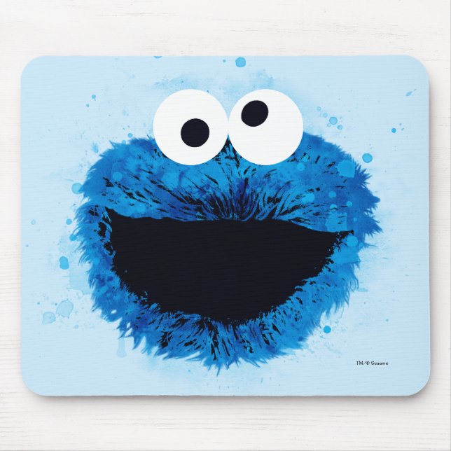 Cookie Monster | Watercolor Trend Mouse Mat (Front)