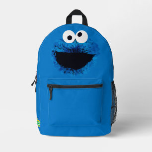 Cookie Monster   Watercolor Trend Printed Backpack