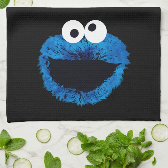 Cookie Monster | Watercolor Trend Tea Towel (Folded)