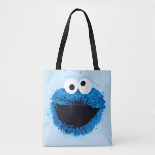 Cookie Monster   Watercolor Trend Tote Bag