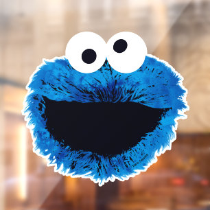 Cookie Monster   Watercolor Trend Window Cling