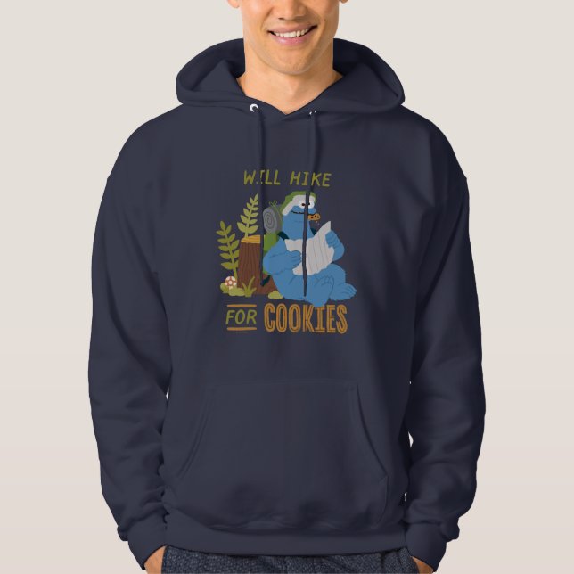 Cookie Monster | Will Hike For Cookies Hoodie (Front)