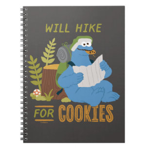 Cookie Monster   Will Hike For Cookies Notebook