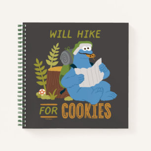 Cookie Monster Will Hike For Cookies Notebook