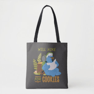 Cookie Monster   Will Hike For Cookies Tote Bag