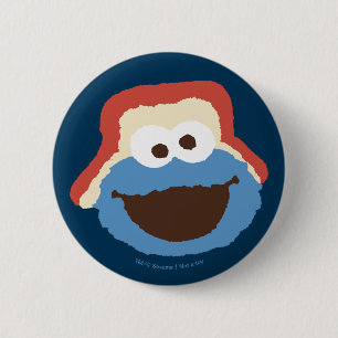 Cookie Monster Woodland Face 6 Cm Round Badge