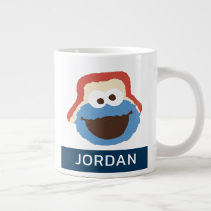 Cookie Monster Woodland Face Add Your Name Large Coffee Mug