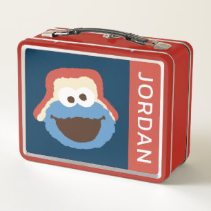 Cookie Monster Woodland Face Add Your Name Metal Lunch Box
