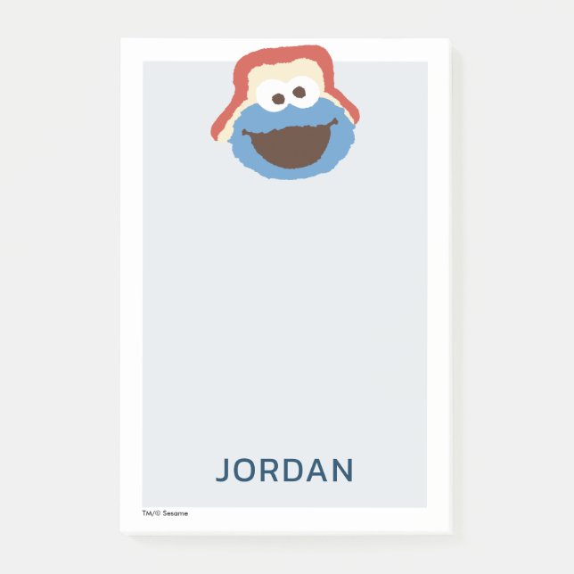 Cookie Monster Woodland Face | Add Your Name Post-it Notes (Front)
