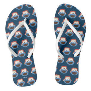 Cookie Monster Woodland Face Flip Flops
