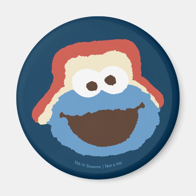 Cookie Monster Woodland Face Magnet (Front)