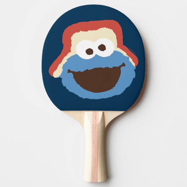 Cookie Monster Woodland Face Ping Pong Paddle (Front)