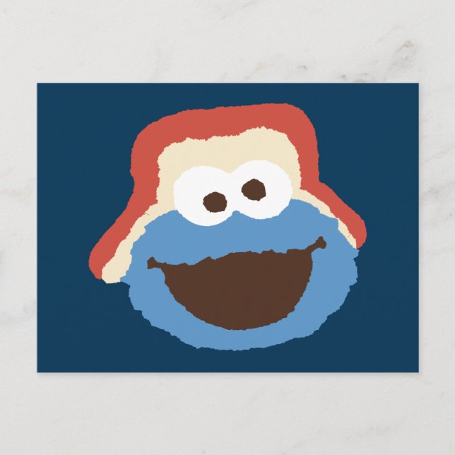 Cookie Monster Woodland Face Postcard (Front)