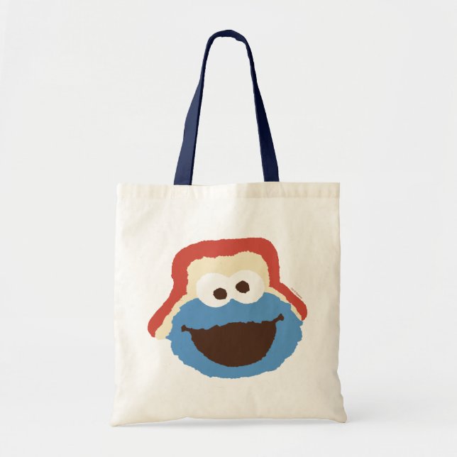 Cookie Monster Woodland Face Tote Bag (Front)