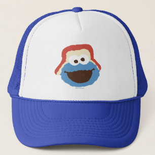 Cookie Monster Woodland Face Trucker Hat