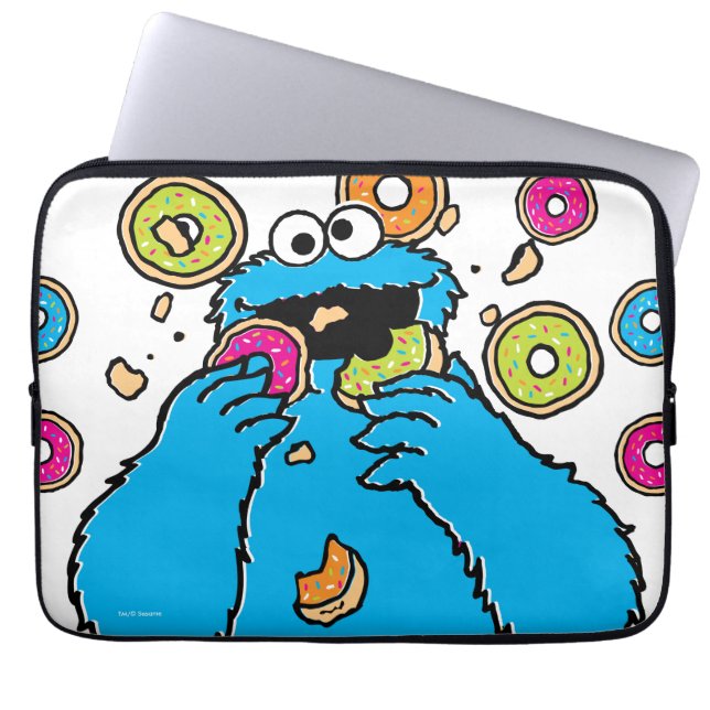 Cookie MonsterDonut Destroyer Laptop Sleeve (Front)
