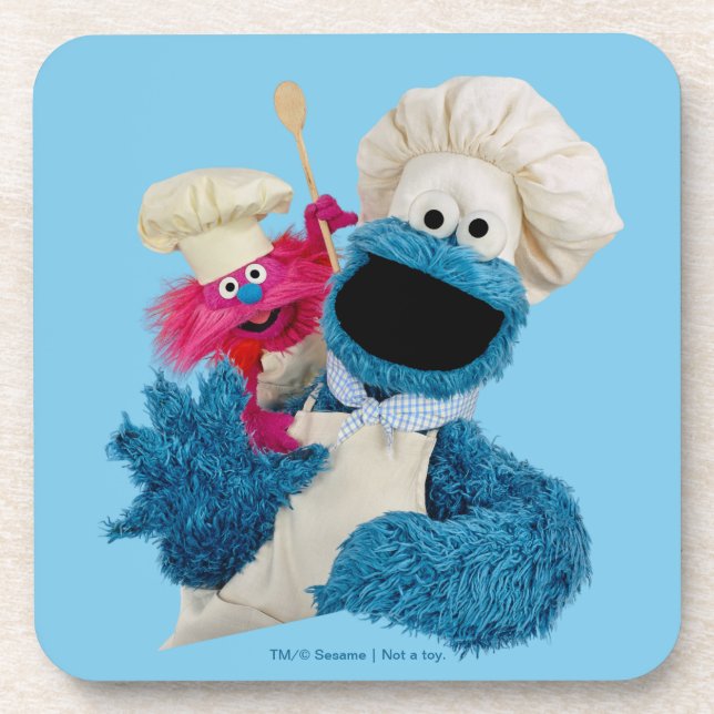 Cookie Monster's Foodie Truck Friends Coaster (Front)