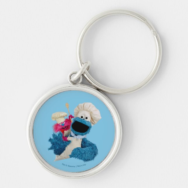 Cookie Monster's Foodie Truck Friends Key Ring (Front)