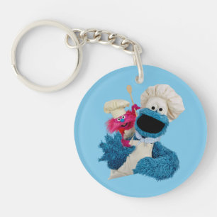 Cookie Monster's Foodie Truck Friends Key Ring