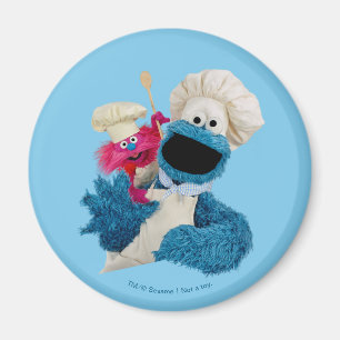 Cookie Monster's Foodie Truck Friends Magnet