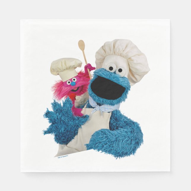 Cookie Monster's Foodie Truck Friends Napkin (Front)