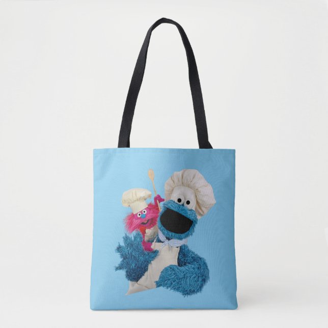 Cookie Monster's Foodie Truck Friends Tote Bag (Front)
