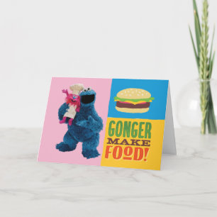 Cookie Monster's Foodie Truck Gonger Make Food Card