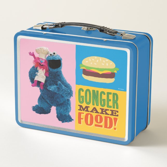 Cookie Monster's Foodie Truck | Gonger Make Food Metal Lunch Box (Back)