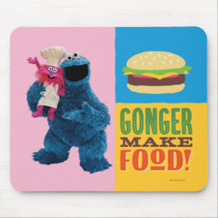 Cookie Monster's Foodie Truck Gonger Make Food Mouse Mat