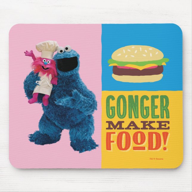 Cookie Monster's Foodie Truck | Gonger Make Food Mouse Mat (Front)