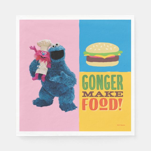 Cookie Monster's Foodie Truck | Gonger Make Food Napkin (Front)