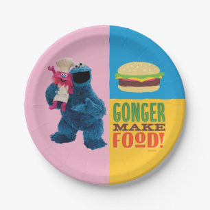 Cookie Monster's Foodie Truck Gonger Make Food Paper Plate
