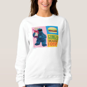 Cookie Monster's Foodie Truck   Gonger Make Food Sweatshirt