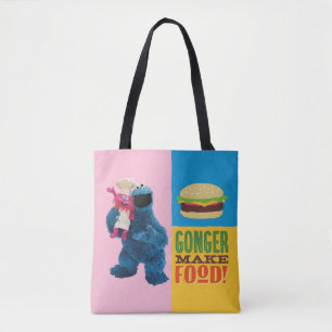 Cookie Monster's Foodie Truck Gonger Make Food Tote Bag