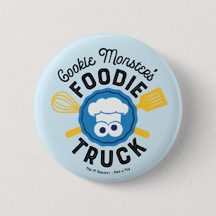 Cookie Monster's Foodie Truck Logo 6 Cm Round Badge