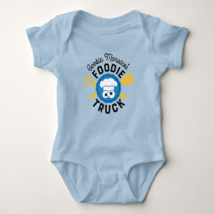 Cookie Monster's Foodie Truck Logo Baby Bodysuit