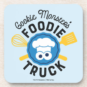 Cookie Monster's Foodie Truck Logo Coaster