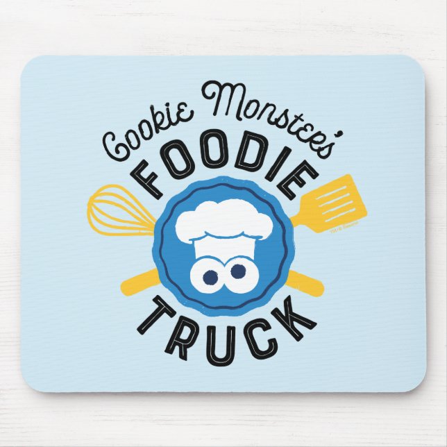 Cookie Monster's Foodie Truck Logo Mouse Mat (Front)