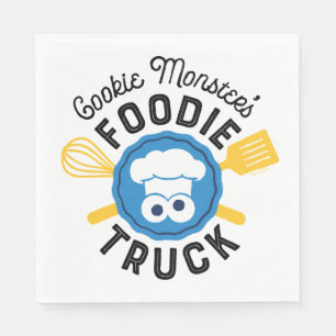 Cookie Monster's Foodie Truck Logo Napkin