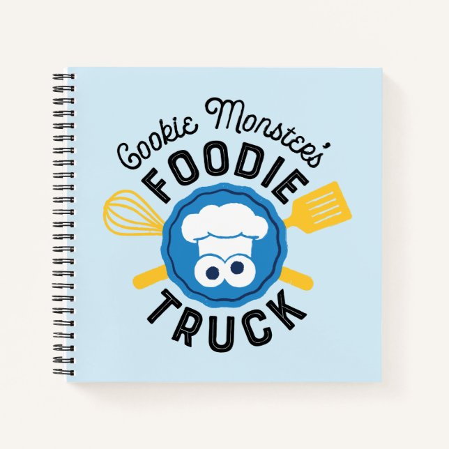 Cookie Monster's Foodie Truck Logo Notebook (Front)