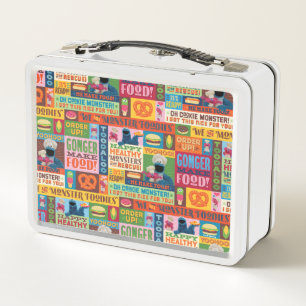 Cookie Monster's Foodie Truck Pattern Metal Lunch Box
