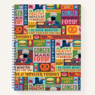 Cookie Monster's Foodie Truck Pattern Notebook