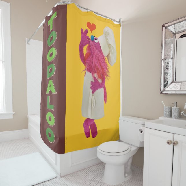 Cookie Monster's Foodie Truck | Toodaloo Shower Curtain (In Situ)