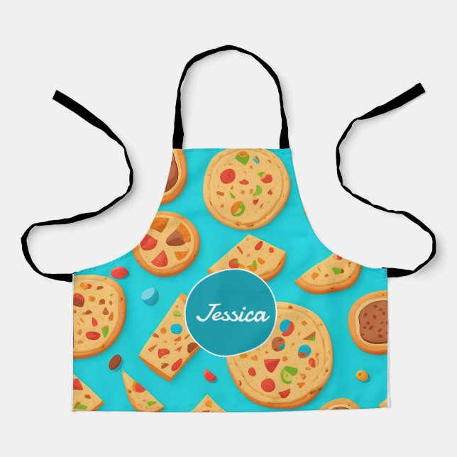 Cookie Mosaic Colourful Personalised Pattern Apron (Front)
