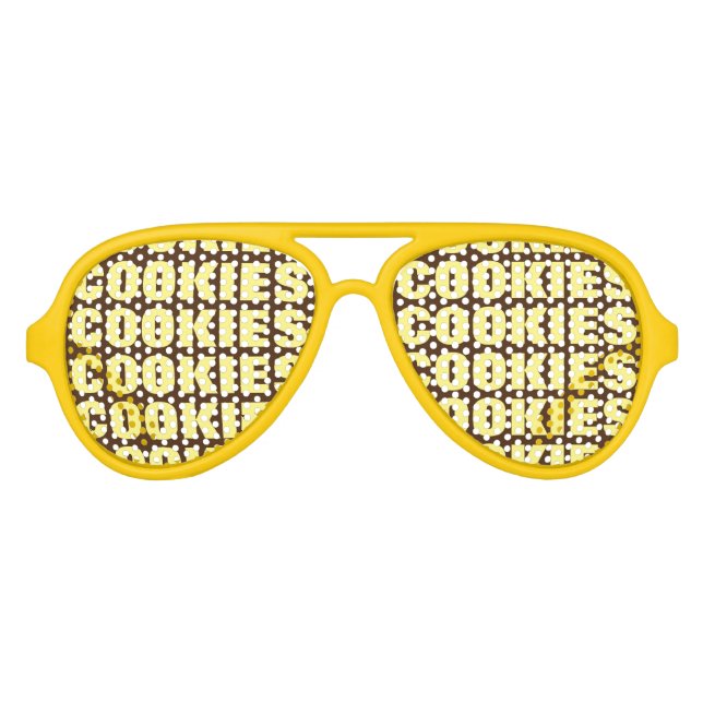 Cookie obsession party shades. Crazy sunglasses (Front)
