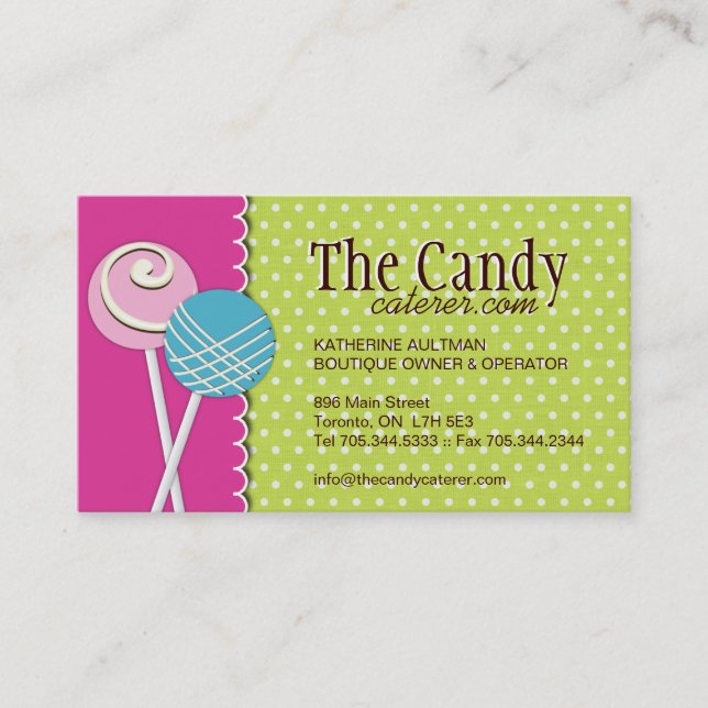 Cookie Pops Business Cards (Front)