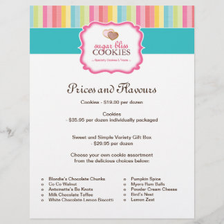Cookie Price List Flyer