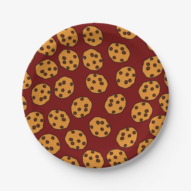 cookie print on brown paper plates (Front)