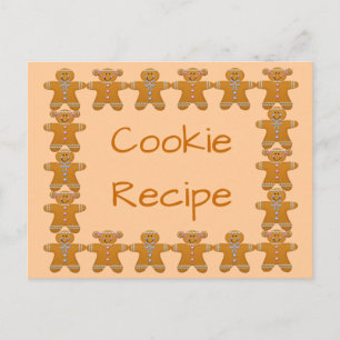 Cookie Recipe~Gingerbread~Customise Postcard